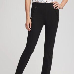 Chico's Juliet Slim Trim Detail Ponte Pants, Chico's size 0, Like New